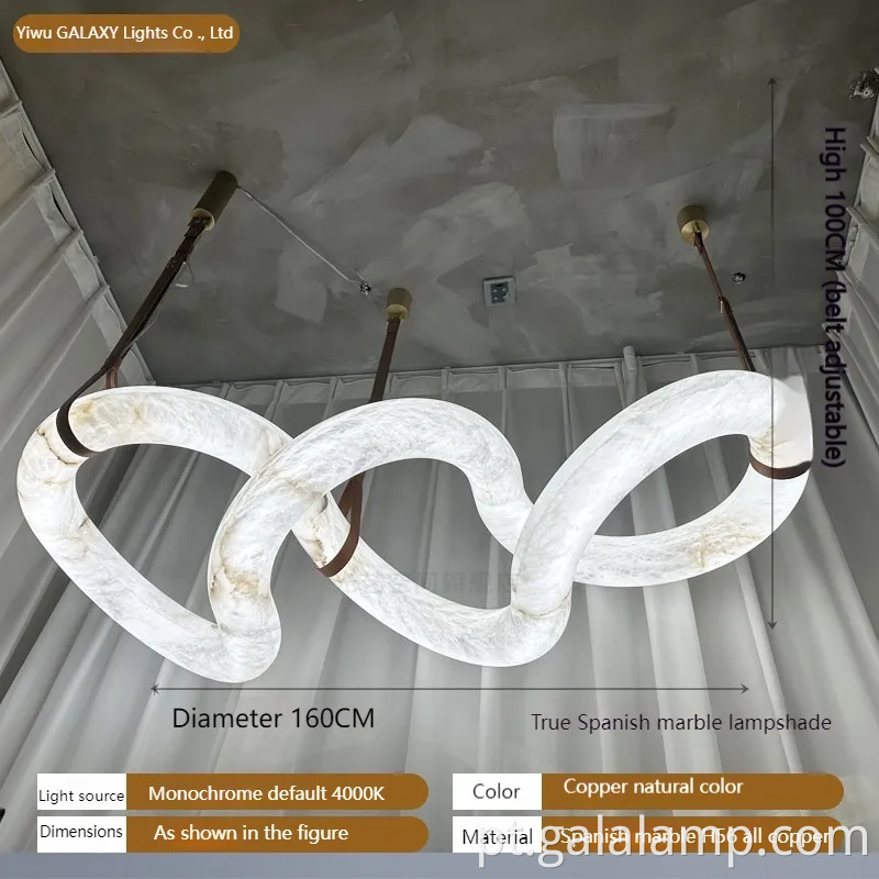 Design de luz pendente de mármore espanhol único e moderno